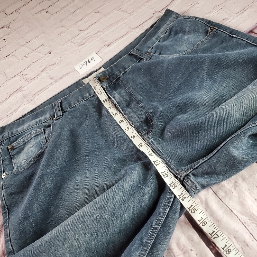 Free Planet Denim Blue Jeans Straight Leg Men's Size 40WX32L - Picture 10 of 12